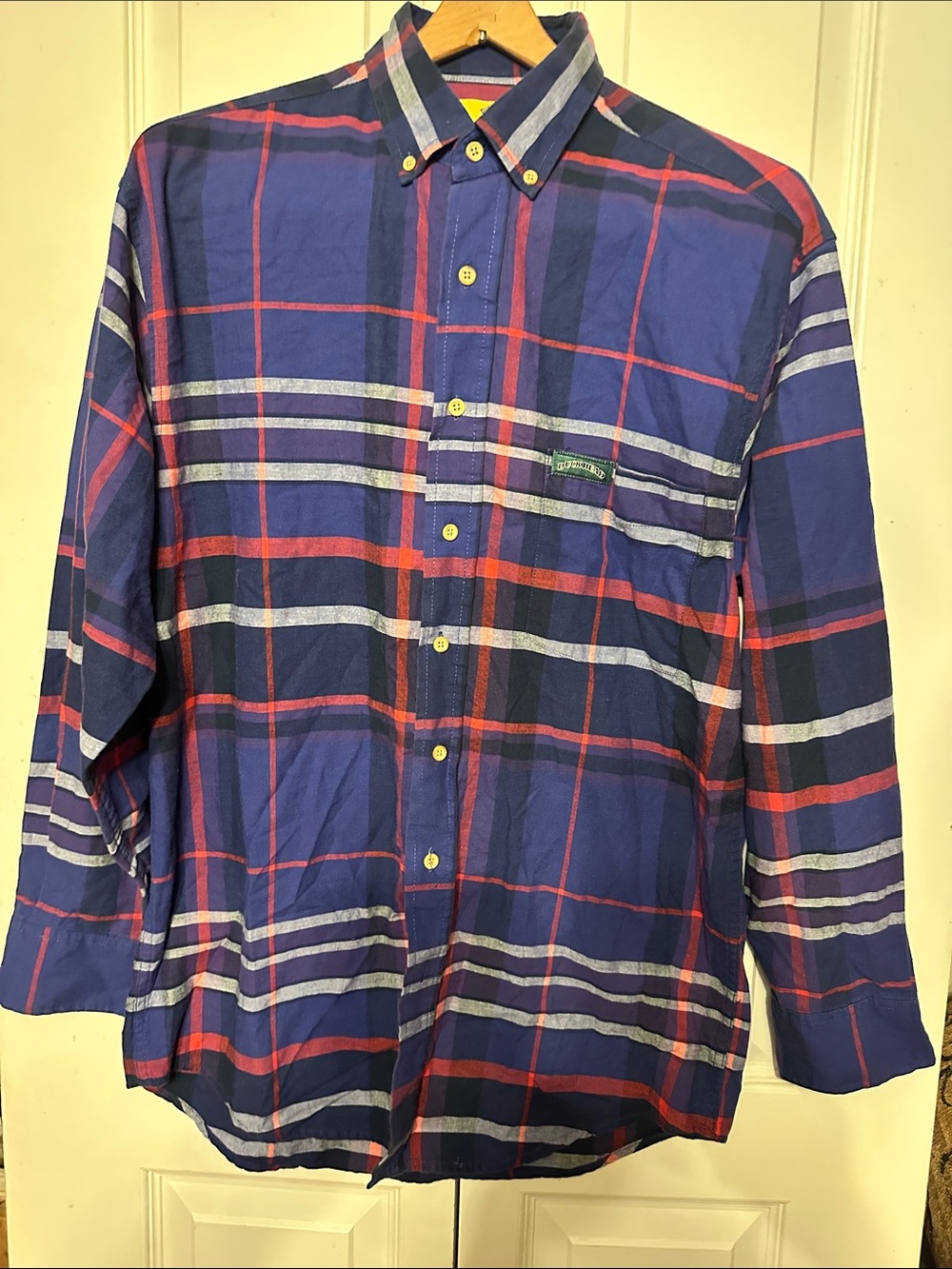 Duck Head Blue and Red Plaid Button-Down Shirt